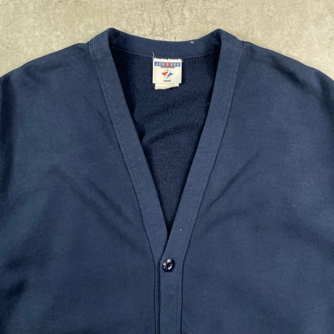 90年代 JERZEES ジャージーズ ブランクスウェットカーディガン メンズL
