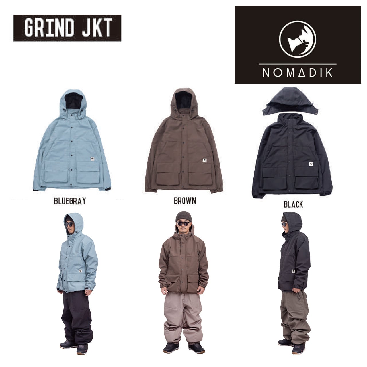 23-24 NOMADIK GRIND JKT スノーボード ウェア ノマディック