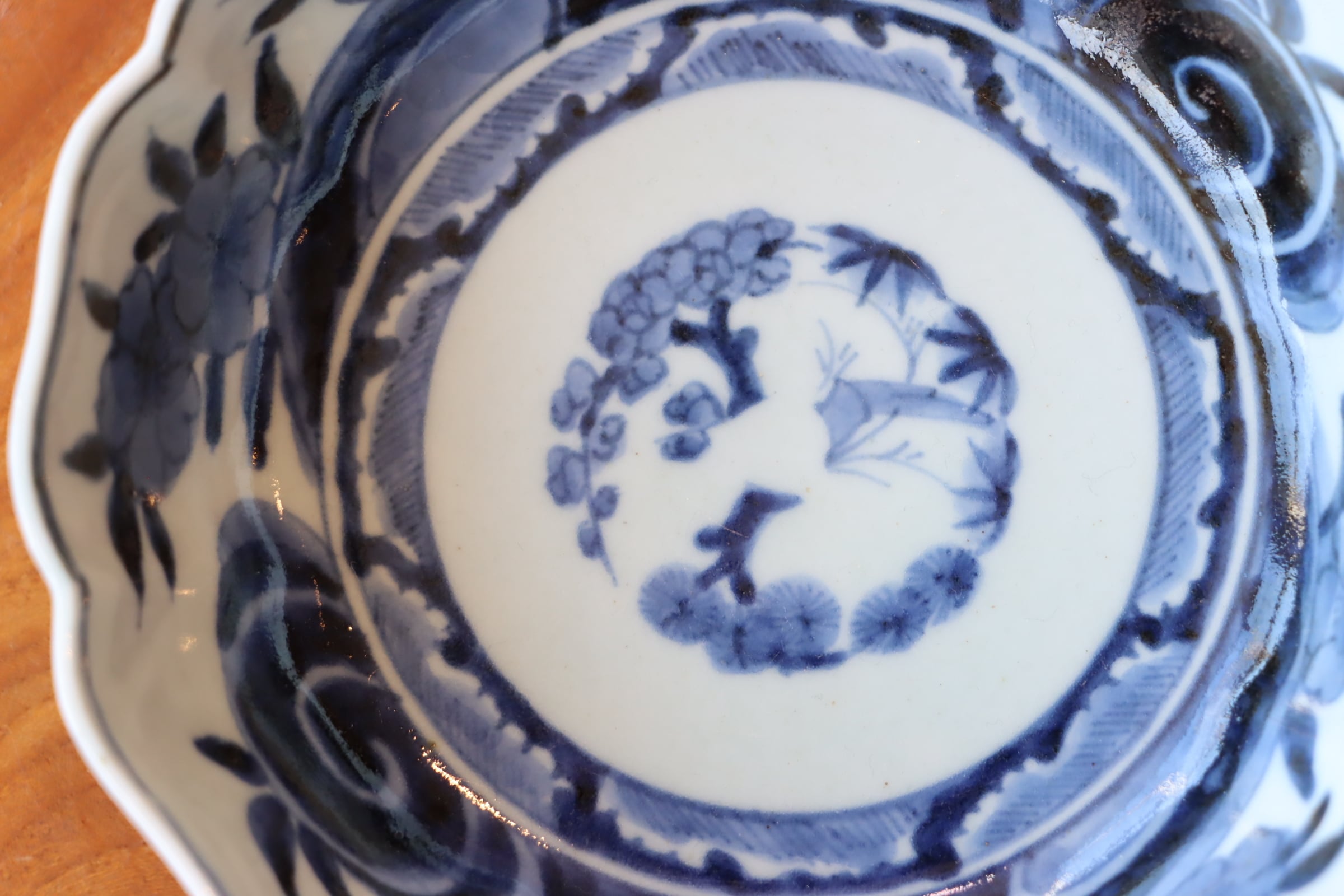古伊万里 染付 花文 膾皿 | (有)新原美術