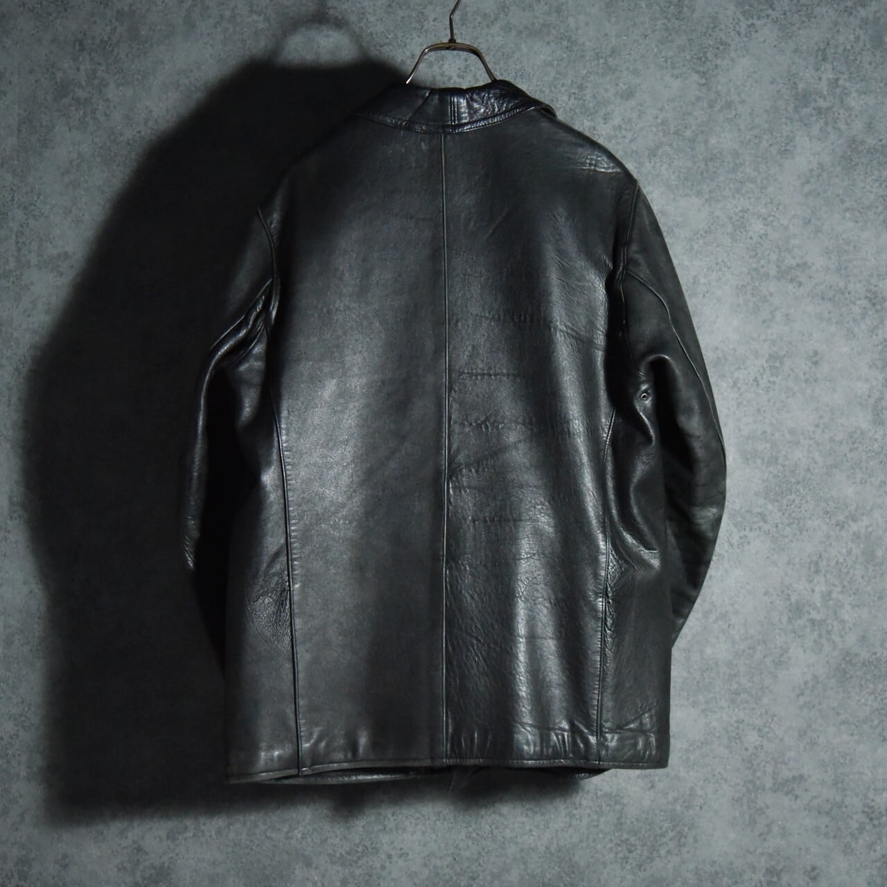 60-70s Le Corbusier Leather Jacket Double Breasted ル