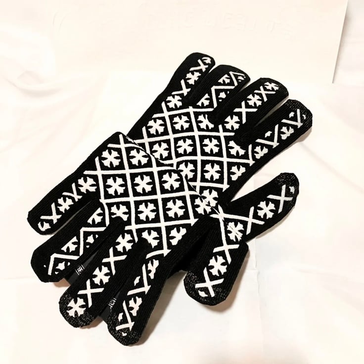 CHROME HEARTS クロムハーツ WORK GLOVES ロゴ グローブ 手袋 ブラック
