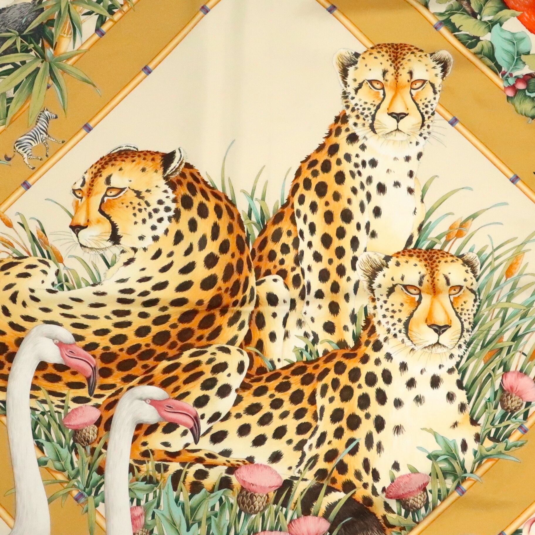 フェラガモ Salvatore Ferragamo/スカーフ アニマル柄 ネイビー ヒョウ