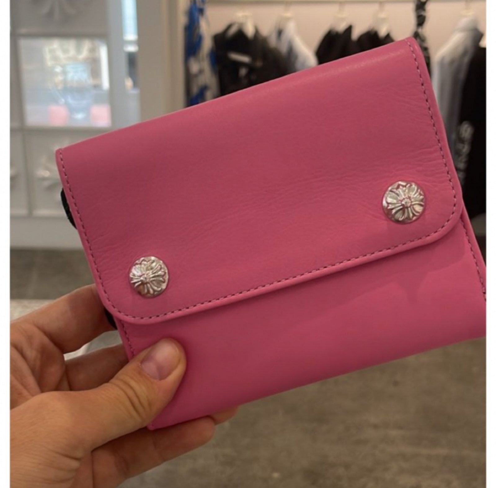 CHROME HEARTS クロムハーツ wave mini wallet 財布 ピンク | chromehearts