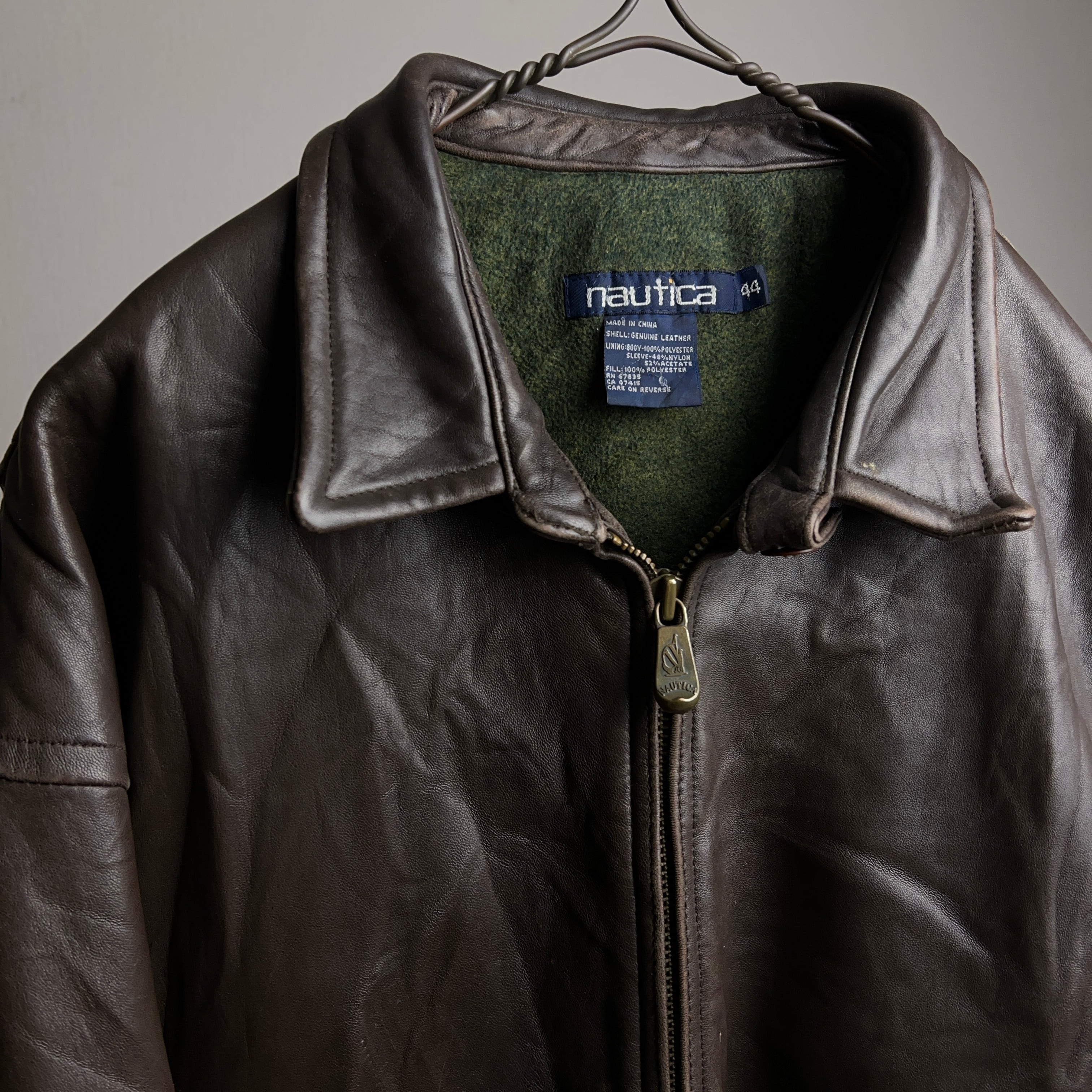 90's NAUTICA Leather Blouson 90年代 ノーティカ レザージャケット