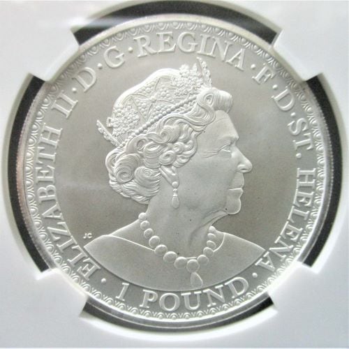 ウナとライオン 2020年 セントヘレナ 1ポンド銀貨【NGC MS69】発行
