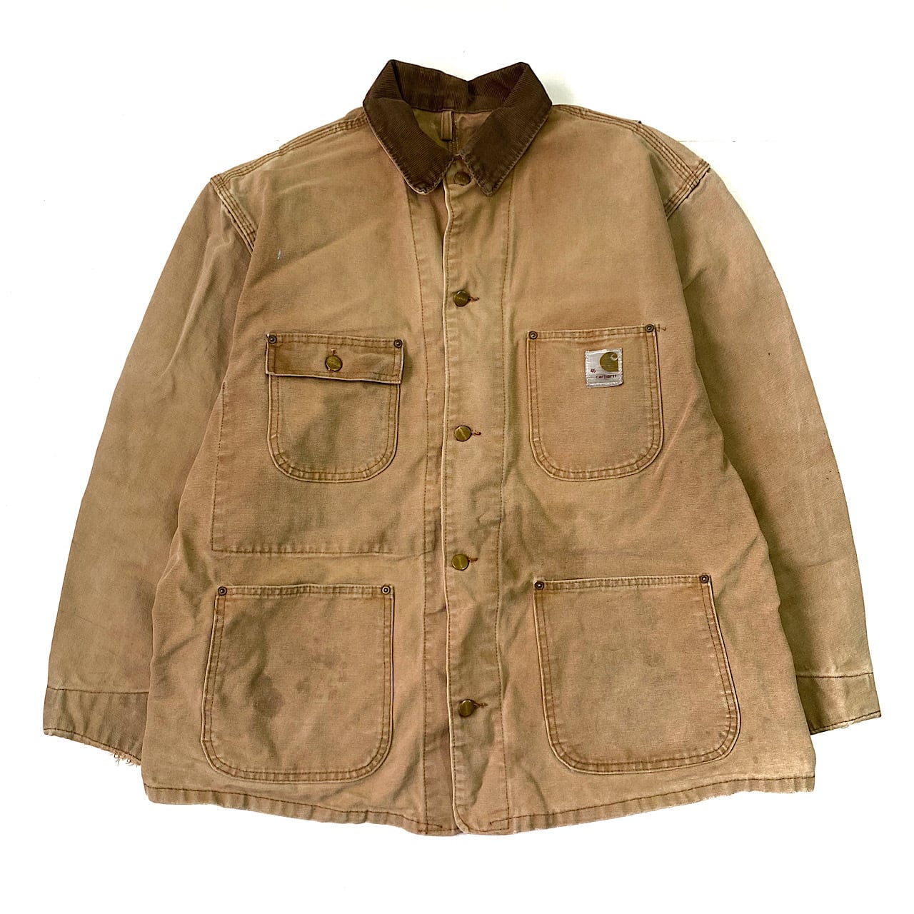 70年代 ビンテージ プリントタグ Carhartt カーハート ミシガンチョア