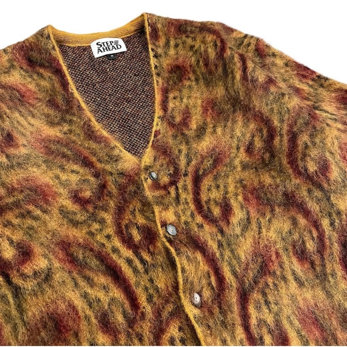 NEW STEP AHEAD Mohair Cardigan W/Pocket Solid Color Version