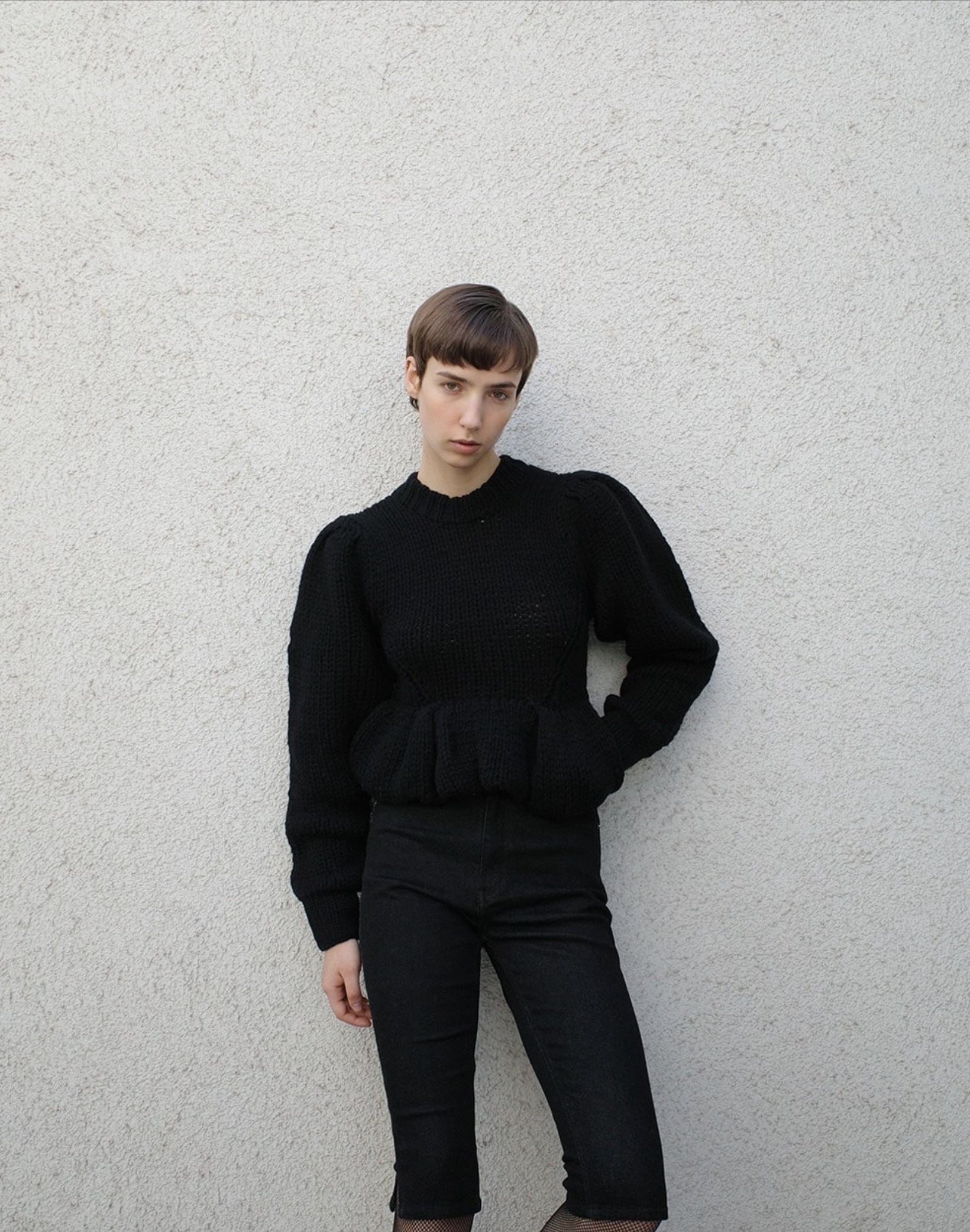 CLANE PEPLUM HAND KNIT TOPS | FLICKA ASHIYA