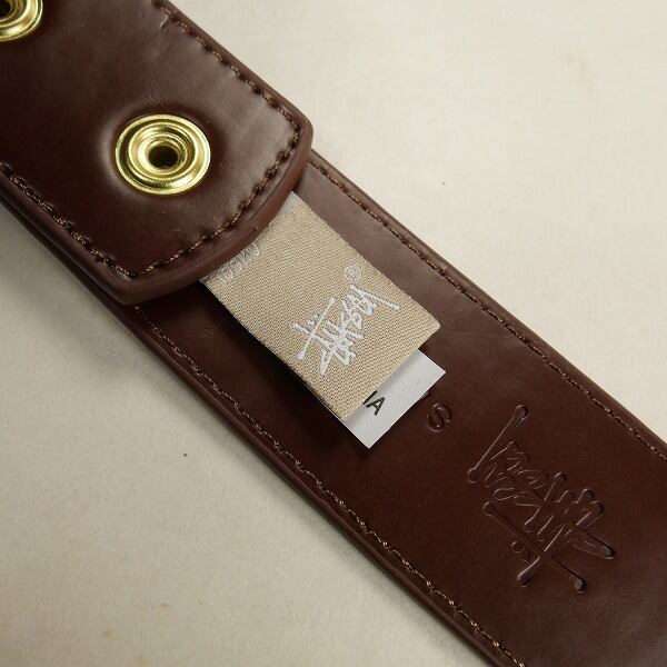 Size【S/M】 STUSSY ステューシー S LEATHER BELT BROWN ベルト 茶