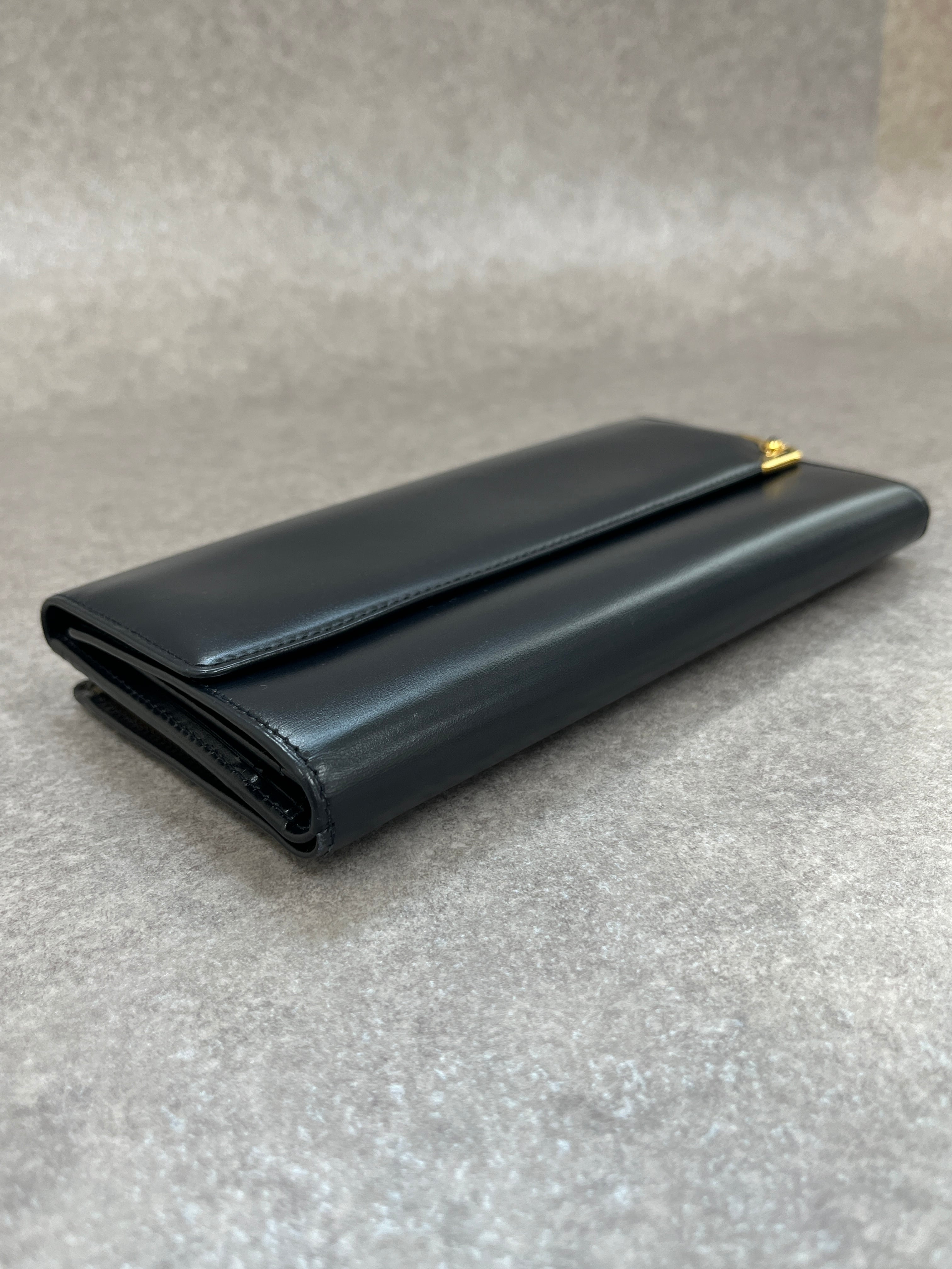 Cartier カルティエ 財布 ブラック レザー 長財布 vintage