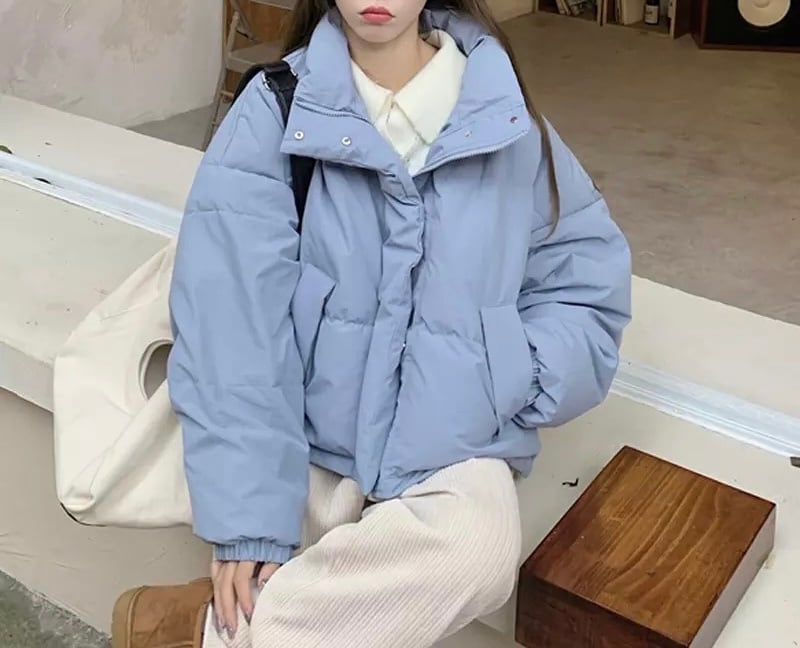 受注】light blue down jacket (水色ダウンジャケット) | pino fashion