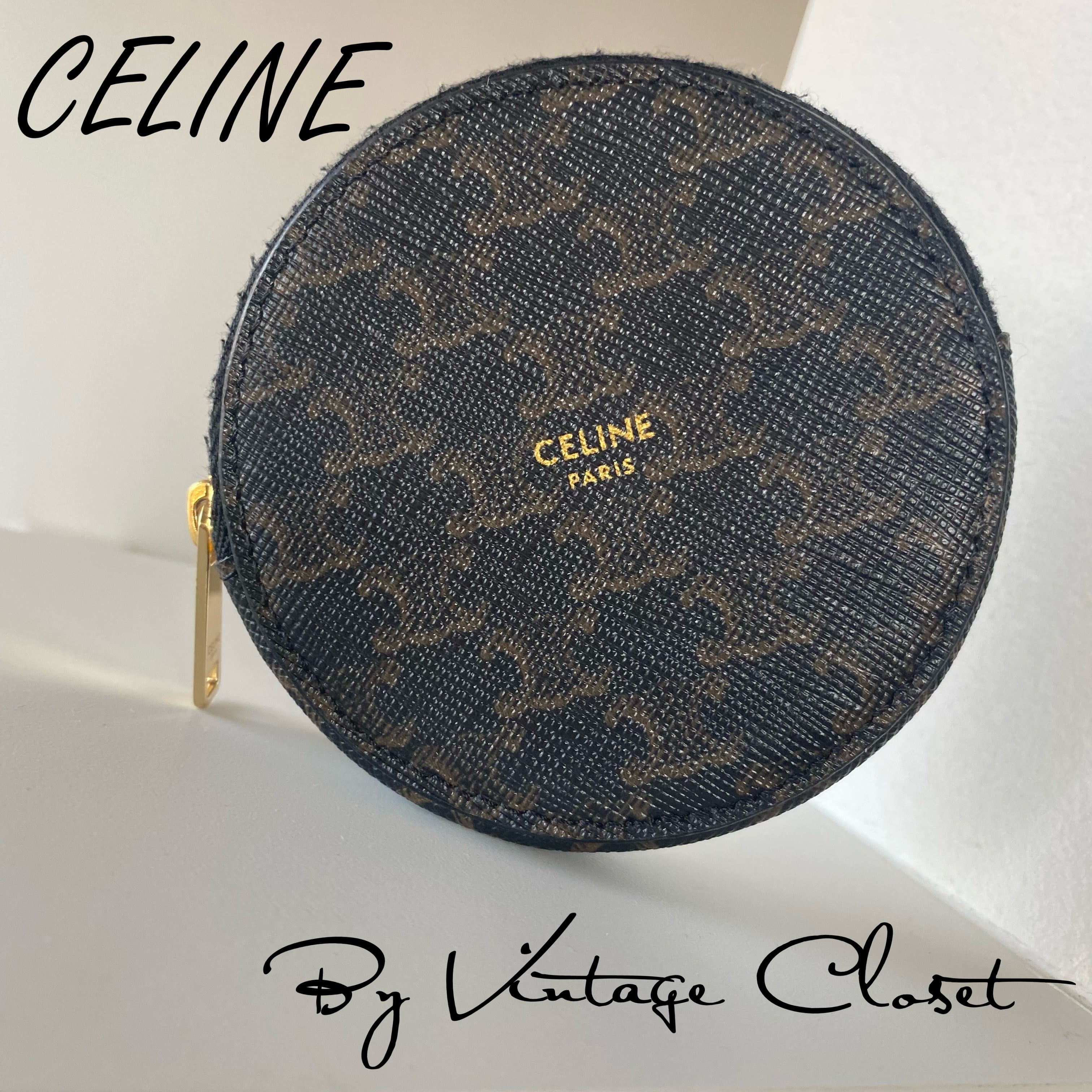 CELINE セリーヌ マカダム 丸型コインケース | Vintage Closet 2022