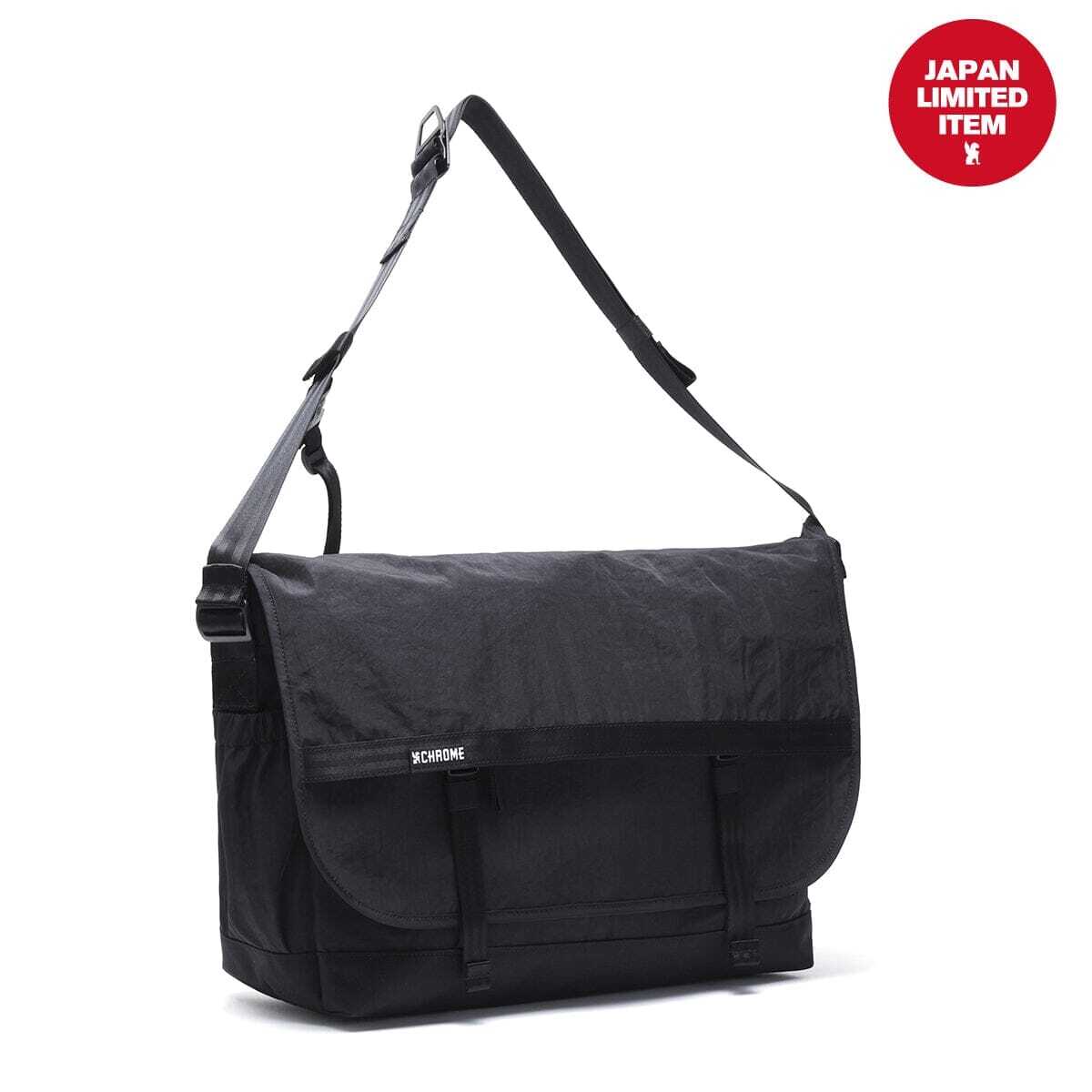 COURIER FLAP MSNGR 20L - BLACK CRINKLE【CHROME】 | FIT TWO