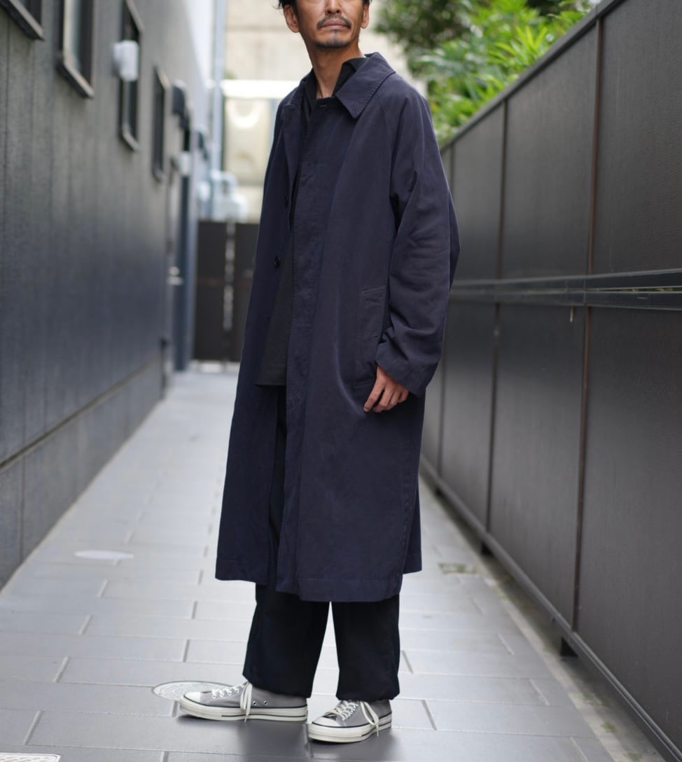 COMOLI(コモリ) / 製品染バルカラーコート -NAVY-(A03-04001) | Signs
