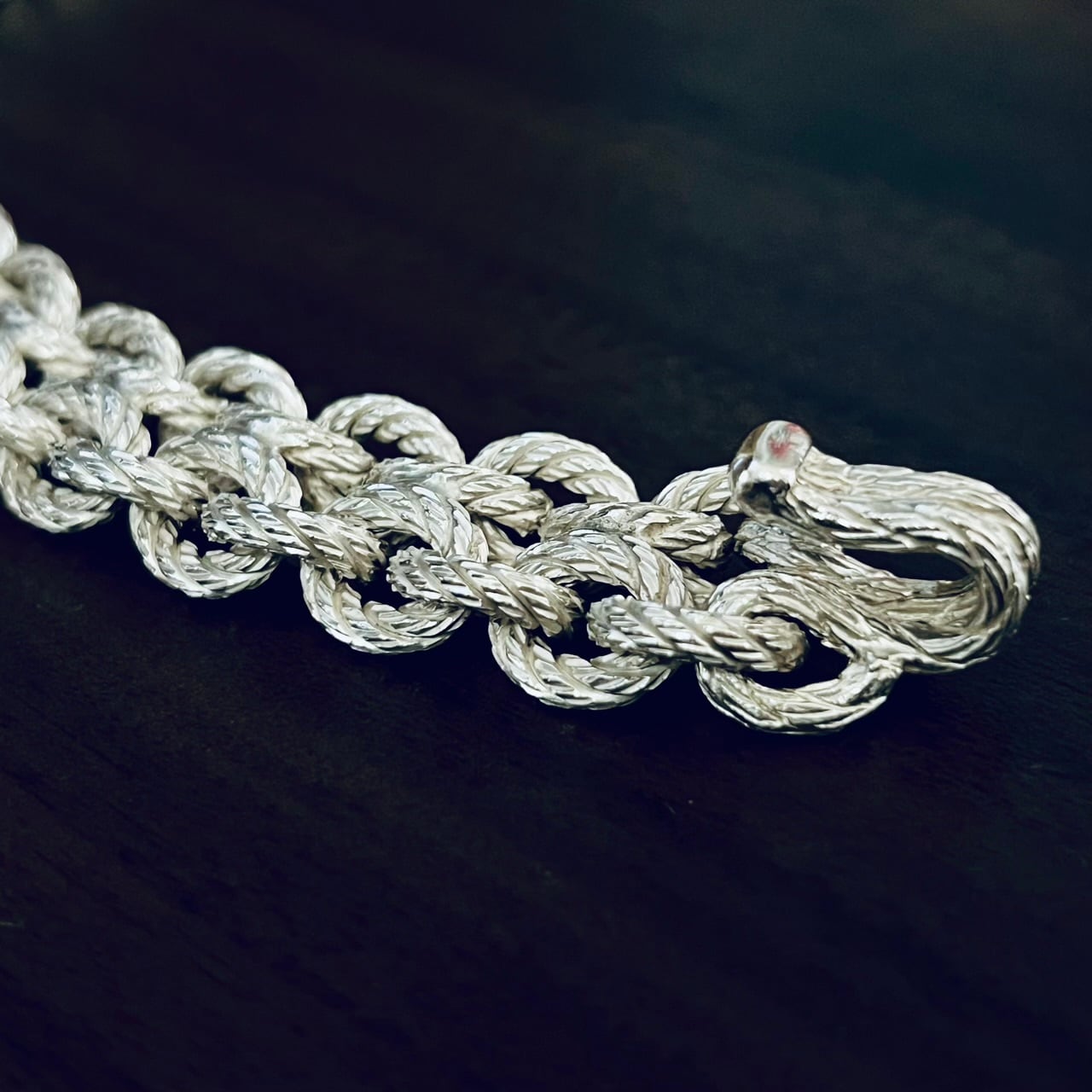 VINTAGE HERMES Braid Bracelet Silver 800 | ヴィンテージ エルメス
