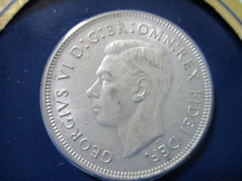 オーストラリア 1フローリン銀貨☆1951年／ジョージ6世／極美品