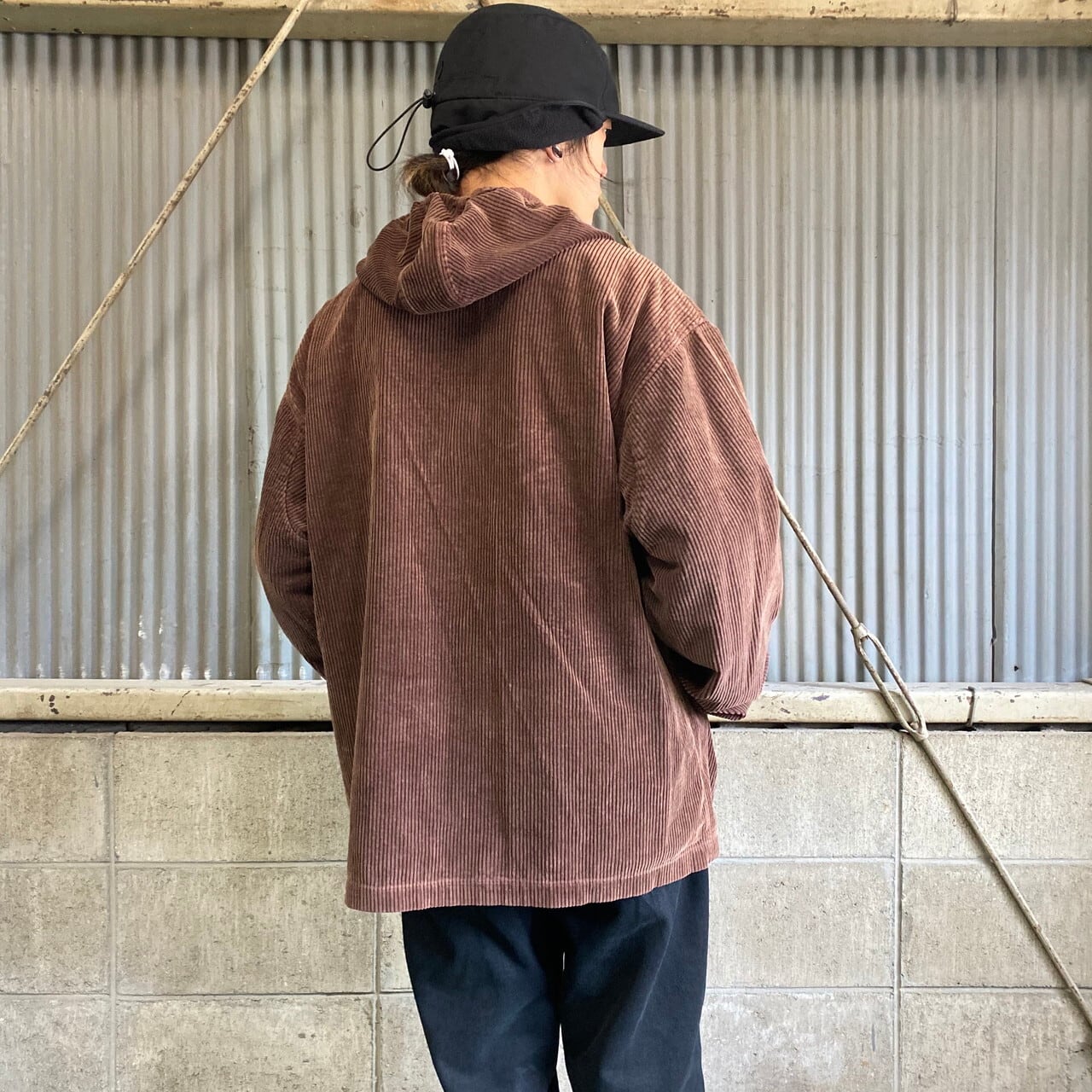 90年代 巨人タグ J.CREW Jクルー 太畝 コーデュロイ アノラック