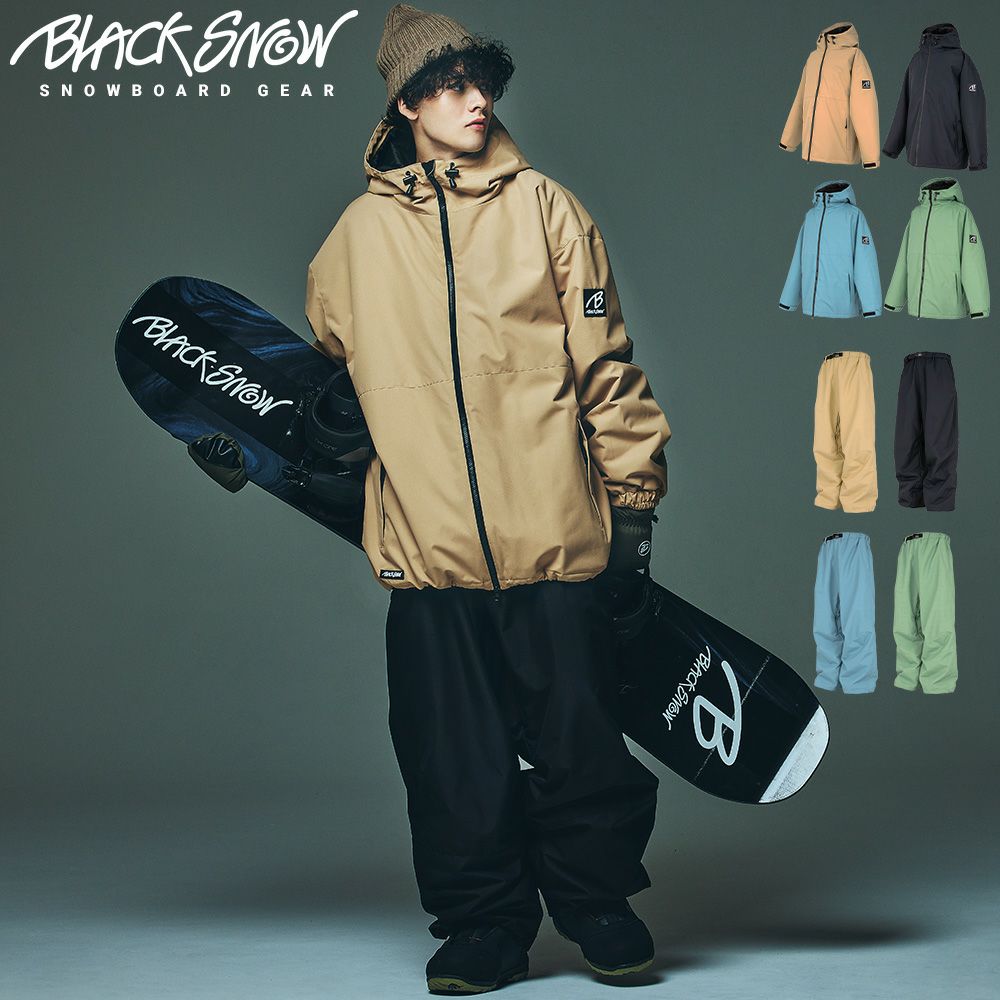 スノボウェア メンズ 上下セット スノーボードウェア BLACKSNOW
