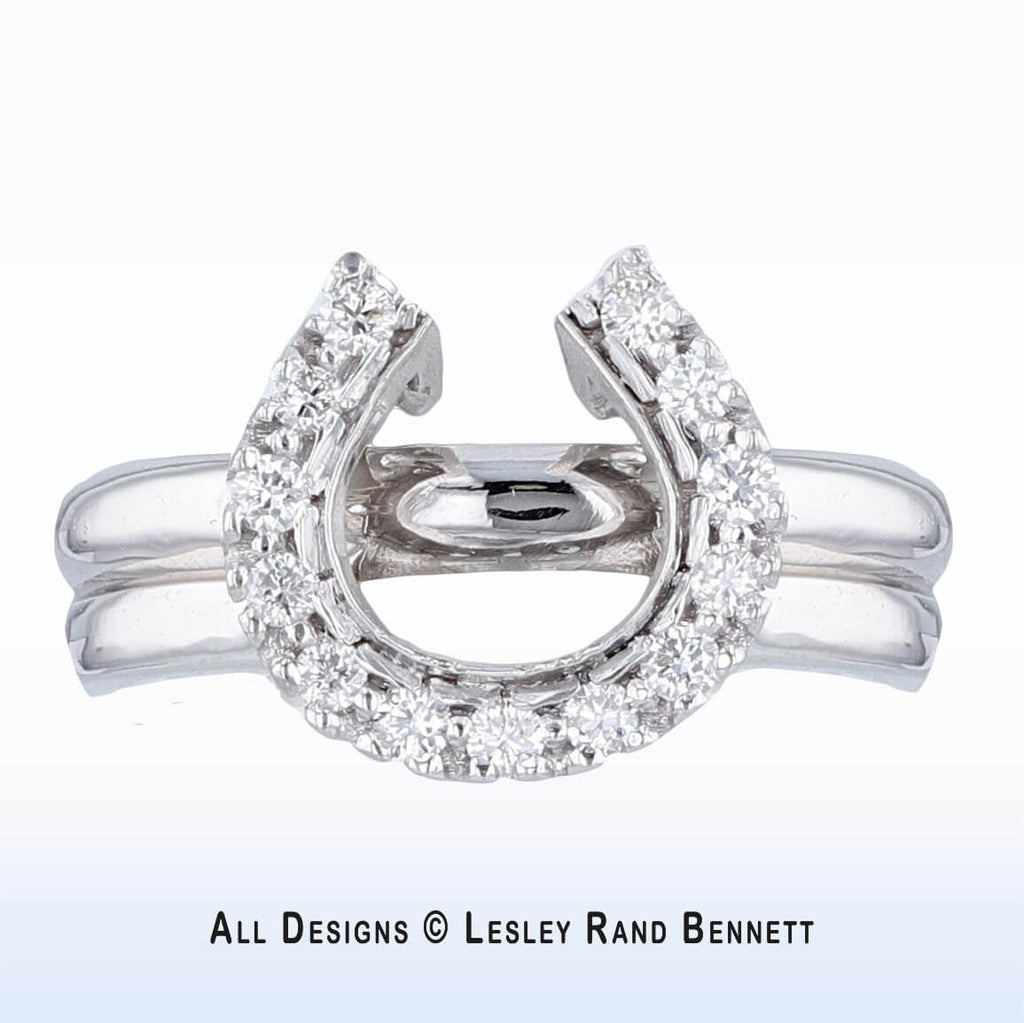 Horse Shoe Wedding Set (low profile)