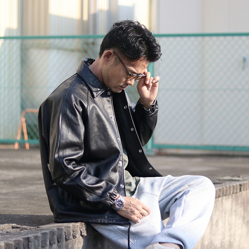 Schott/ショット】LEATHER COACH JACKETのサイズ感・着用レビュー
