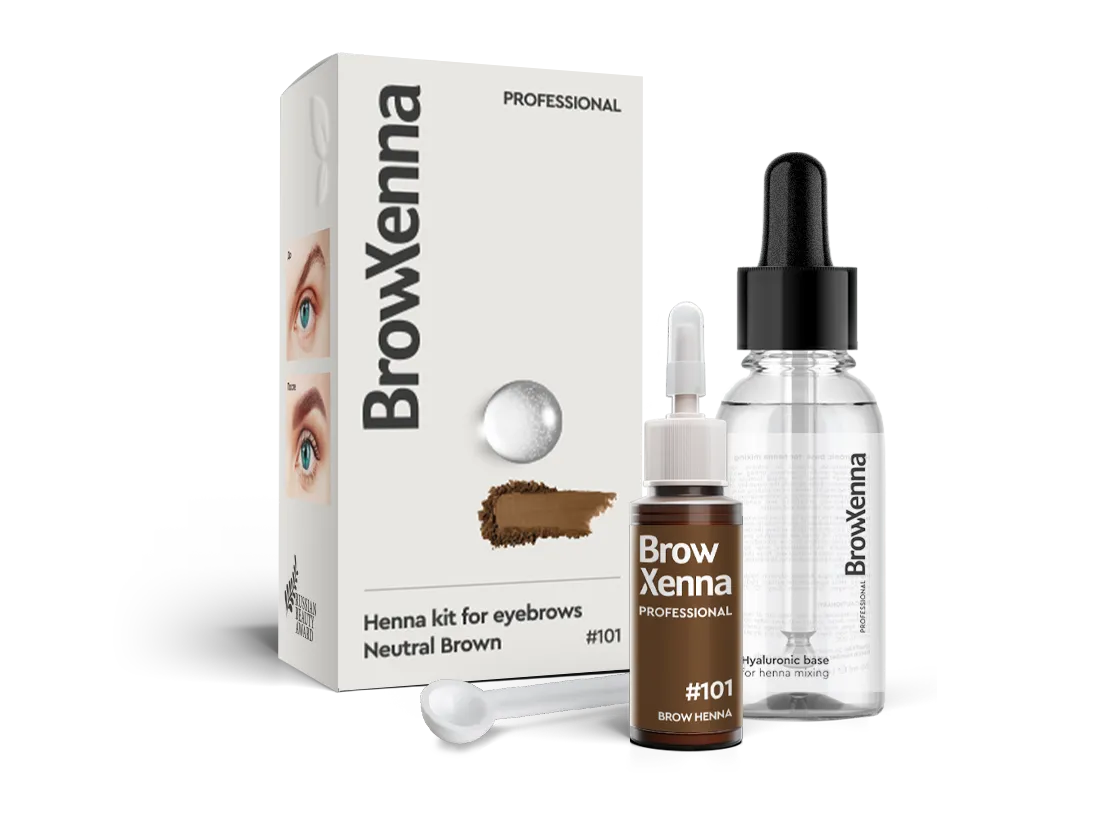 BROWXENNA HENNA KIT WITH HYALURONIC MIXING BASE - Beautifeau
