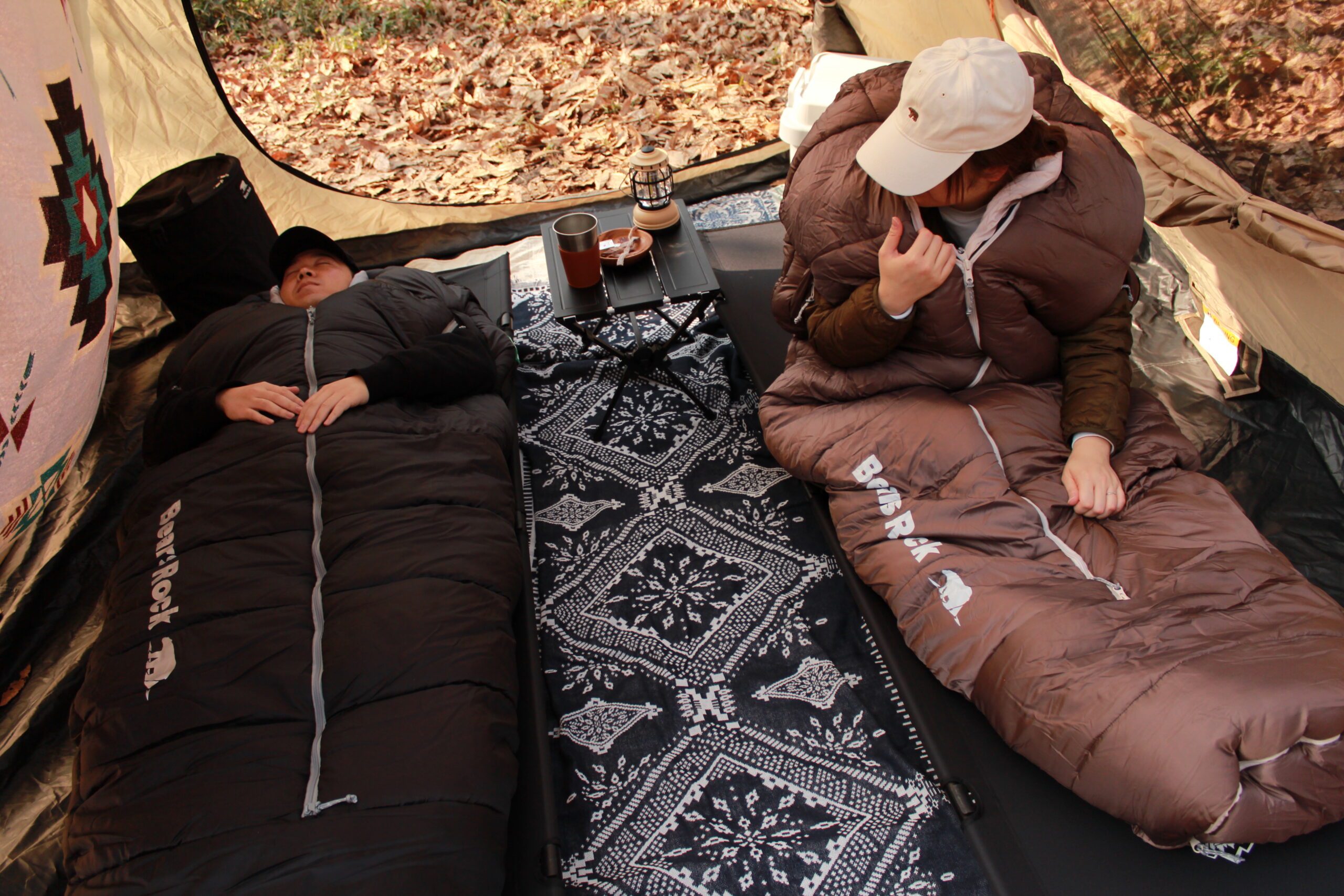 マミー型センタージッパー寝袋-34℃ FX-453G - Bears Rock:寝袋・テント