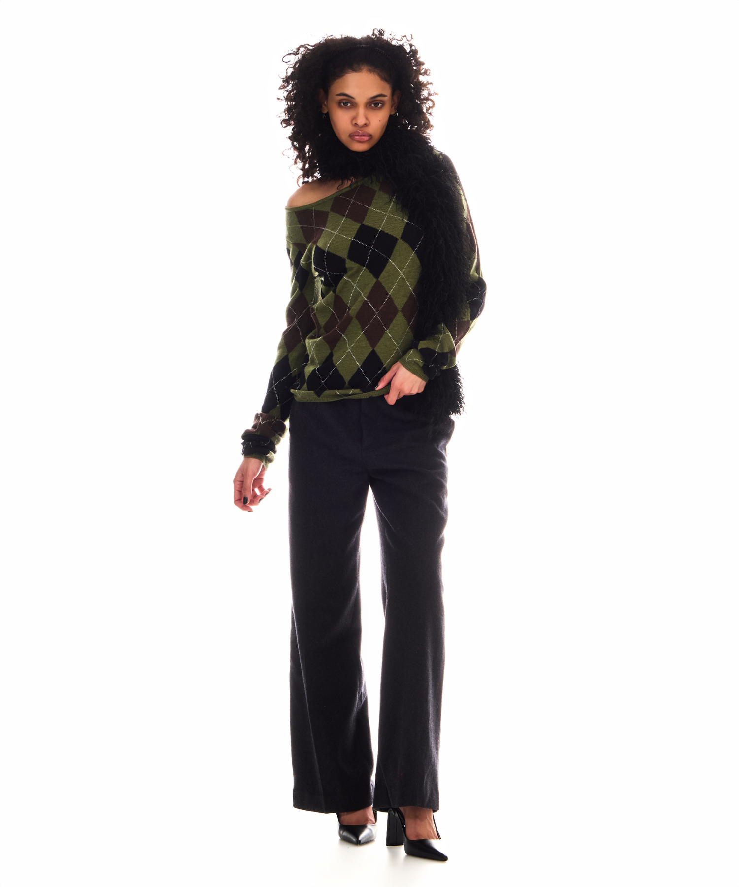 ARGYLE LOOSE KNIT TOPS – BEEDEN