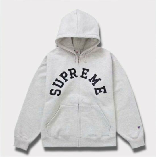 Supreme Champion Zip Up Hooded Sweatshirt | アッシュグレー