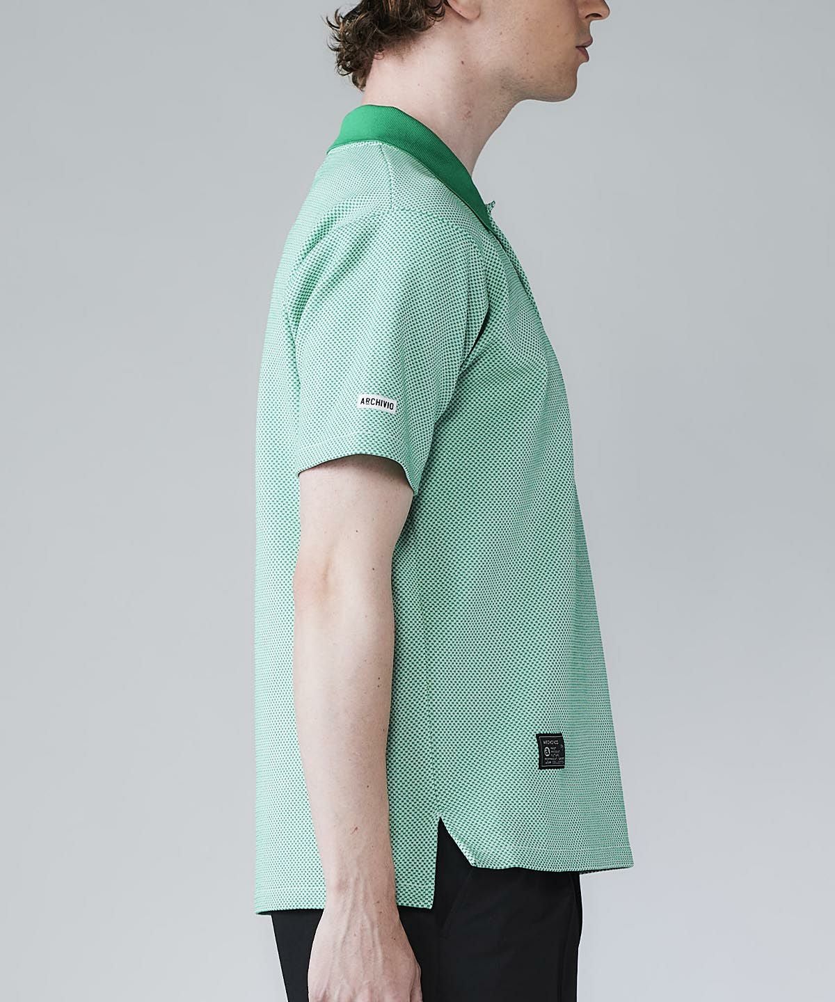 メンズ】幾何学柄ニットポロシャツ|アルチビオ - ゴルフウェアや婦人服通販