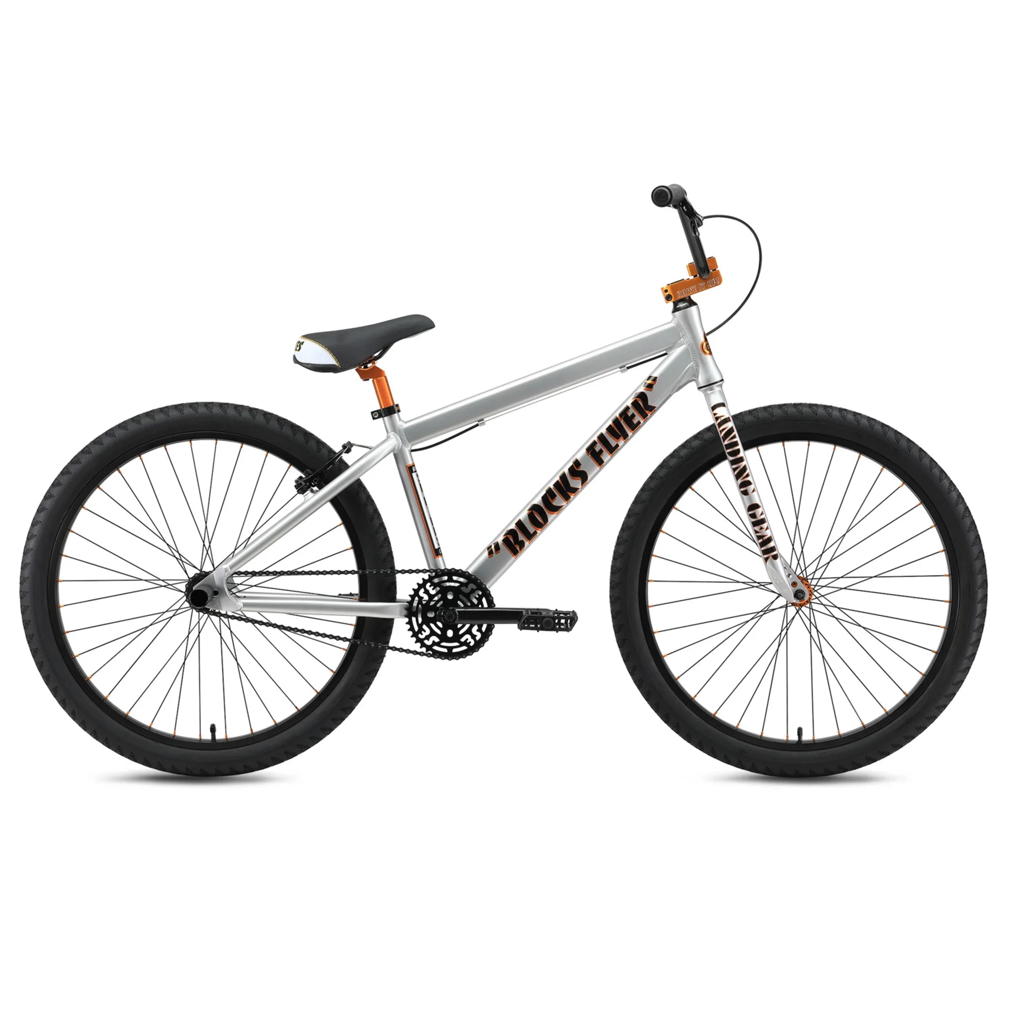 SE Bikes Blocks Flyer 26 BMX Bike Iced Out Silver 2026 – Bikecraze