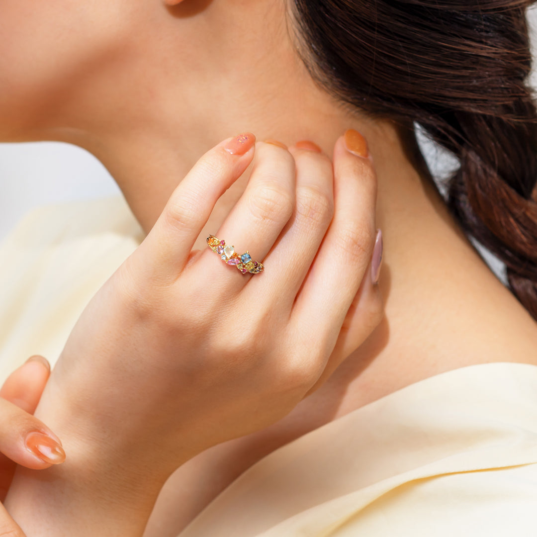 ビズー公式】マルチカラー K18(18金) K10(10金) プラチナ リング