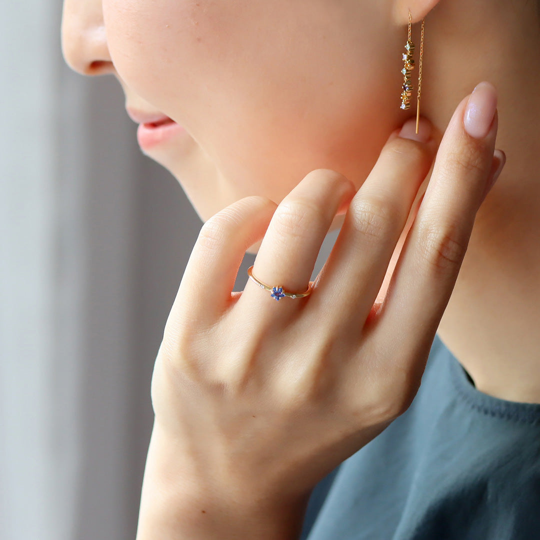 ビズー公式】タンザナイト×ダイヤモンド K18/K10リング・アルガ | 希少