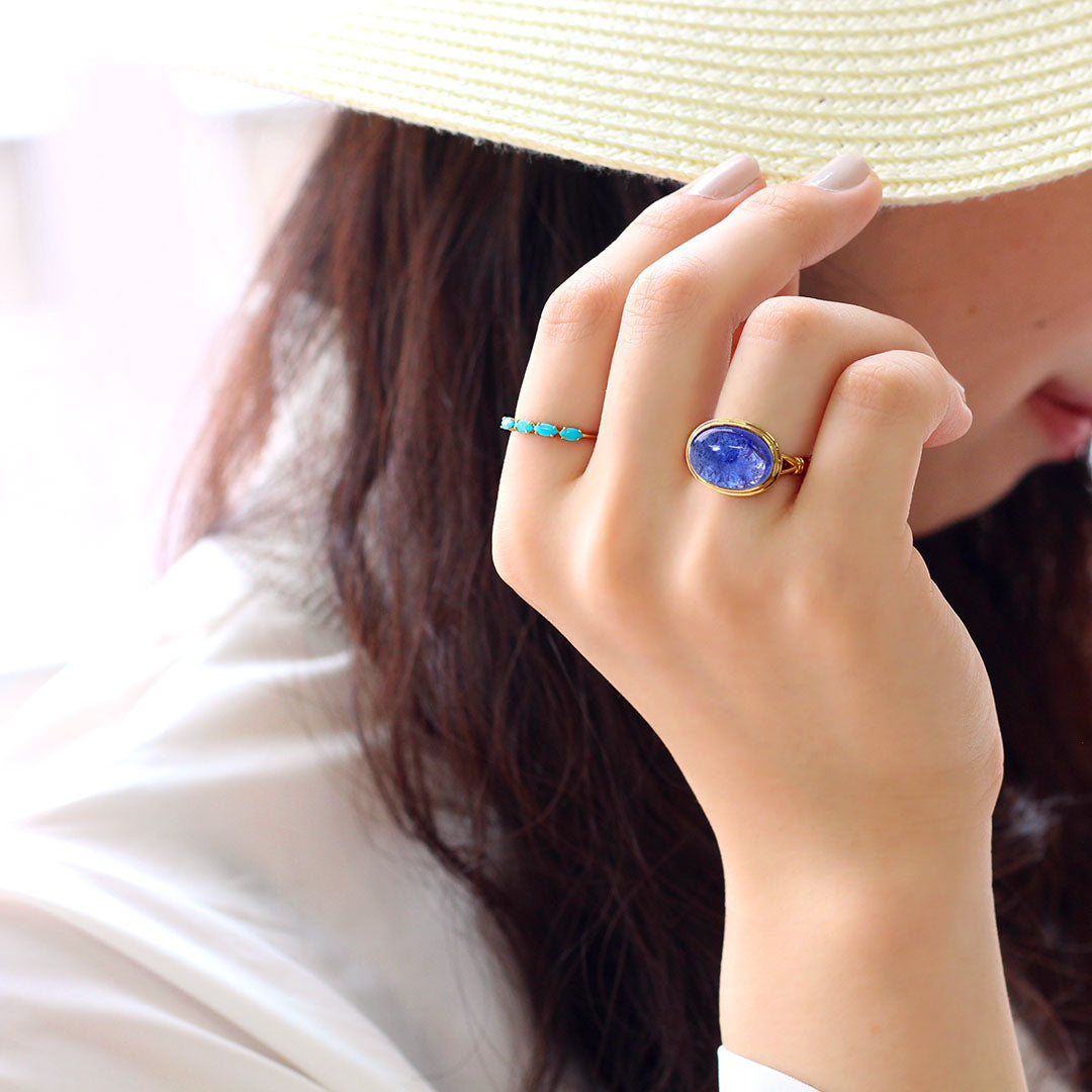 ビズー公式】ラピスラズリ K18(18金) K10(10金) リング ソレイユ