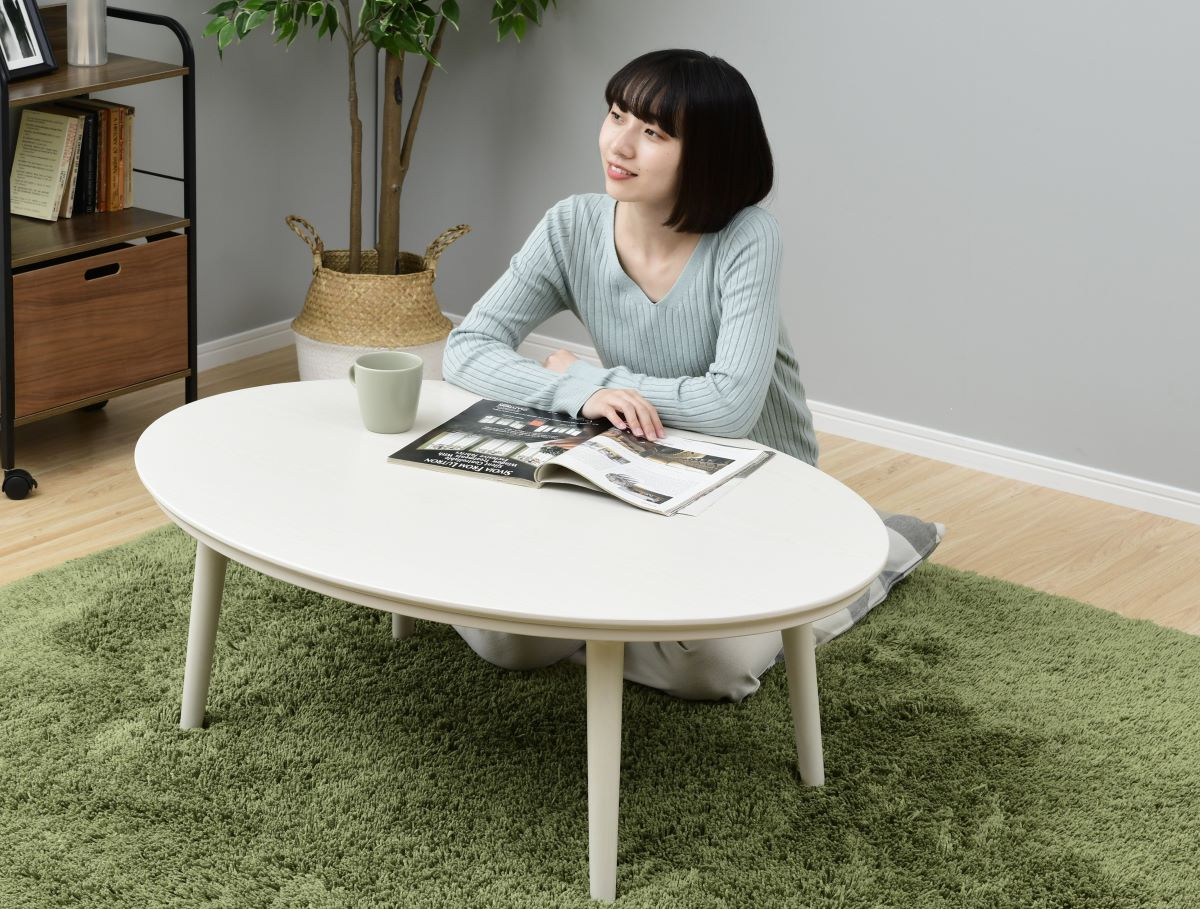 商品情報_テーブルこたつ 楕円形（105×75cm） | 山善の商品情報サイト