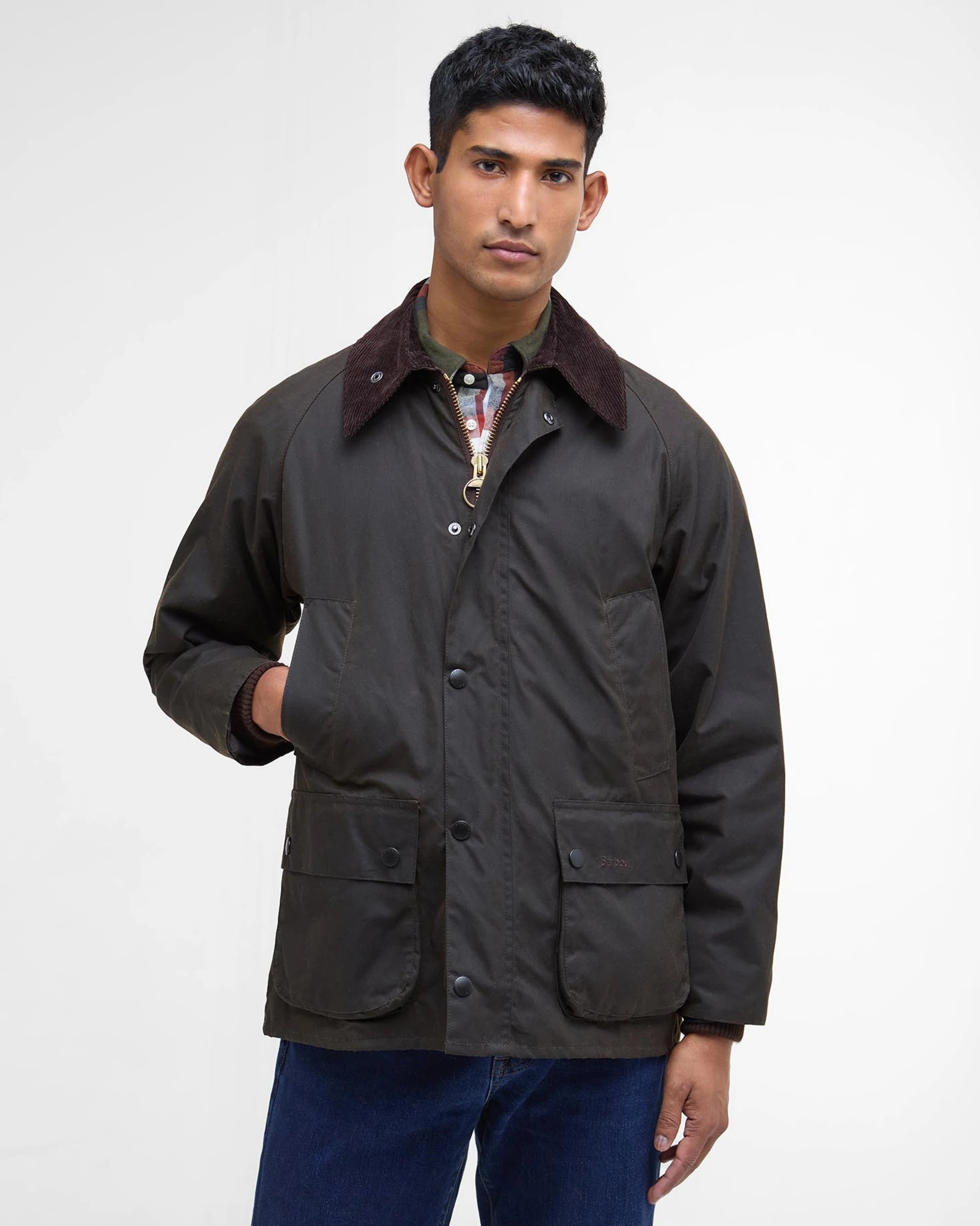 Barbour Men's Classic Bedale Waxed Jacket in Olive – Boardroom