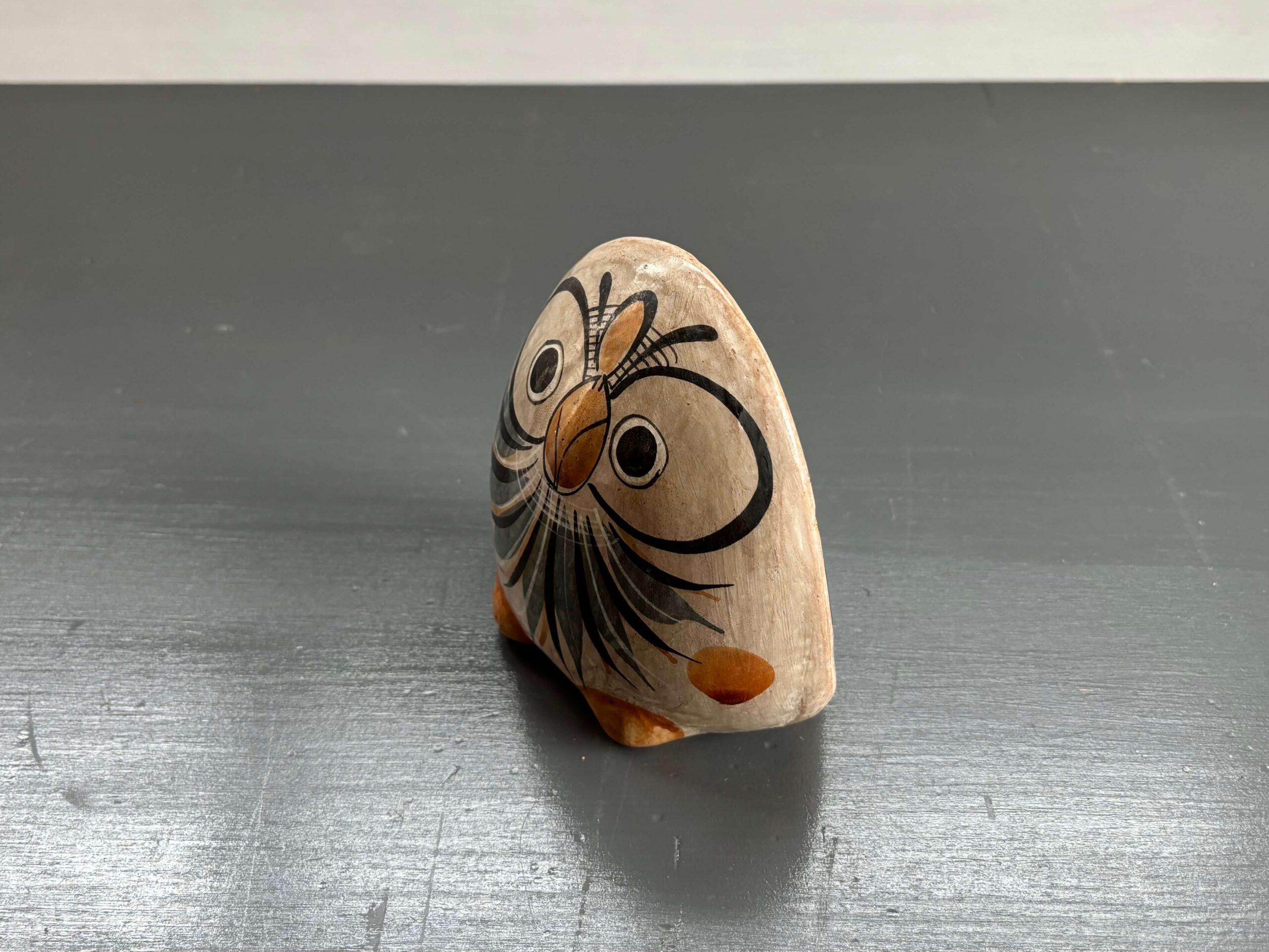 No.10885「メキシコの民芸：トナラ焼き / フクロウ」高さ12cm SOLD