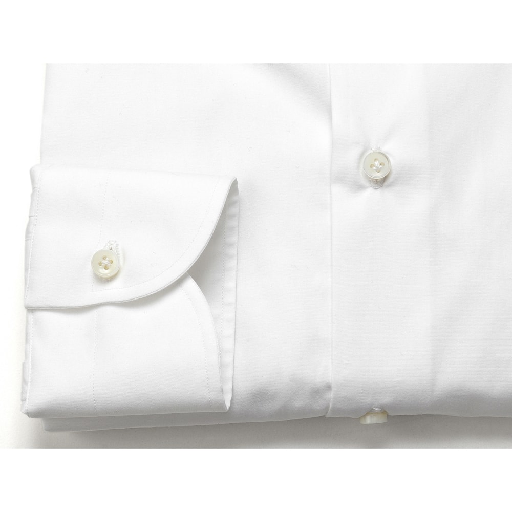 コットンポプリン無地セミワイドカラーシャツ／LUCIANO（PS44140