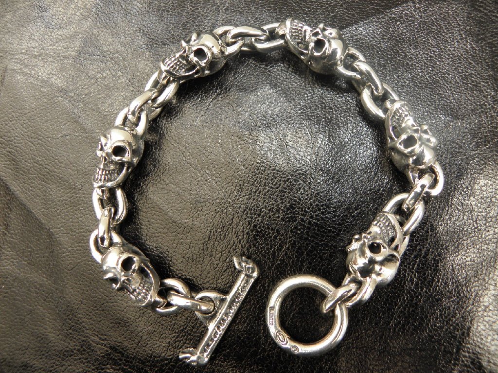 ガボラトリーの6スカル ブレスレット ハーフ サイズ - ガボラトリー