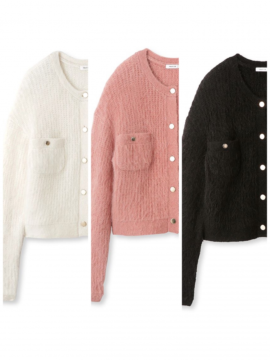 新作！アルパカ混クロップドニットカーディガン | FRAY I.D | ショップ