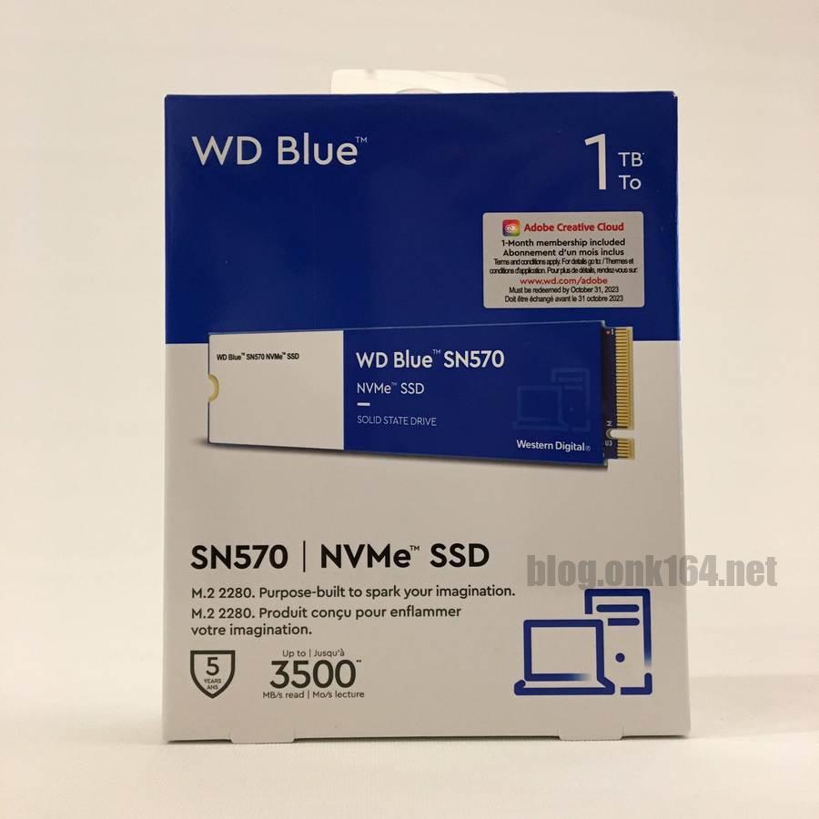 WD Blue SN570 1TBのSMART情報と外観チェック。M.2 PCIe Gen3x4 NVMe