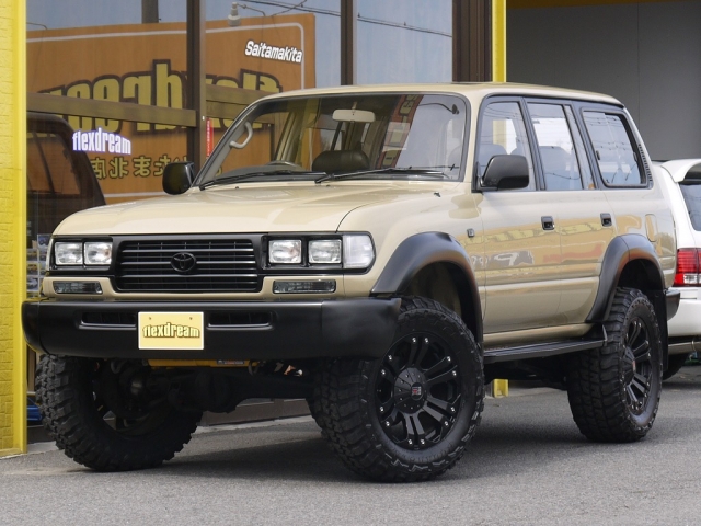 ランクル80角目×ベージュのちょっと変わったカスタム中古車｜ランクル