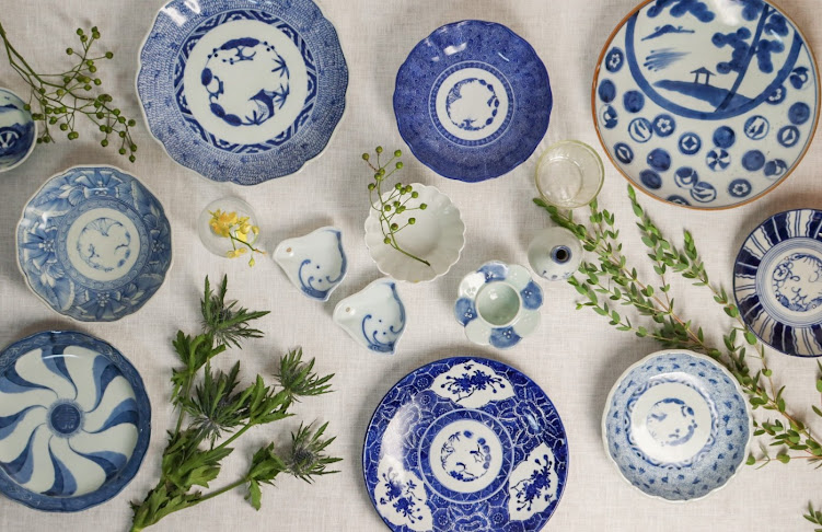 100年前の日本の食器たち 「吉祥寺PukuPuku」: 印判皿の紹介。