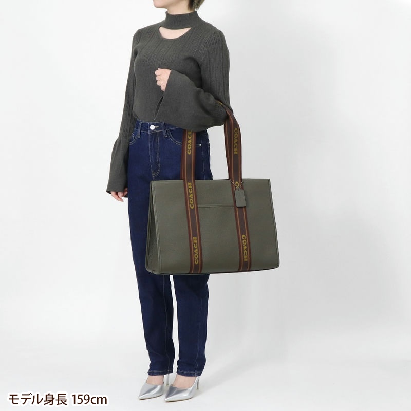 Brandol / COACH コーチ トートバッグ ラージ スミストート モス