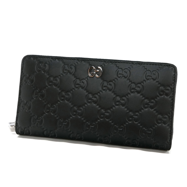 Brandol / GUCCI グッチ ラウンドファスナー長財布 シグネチャー