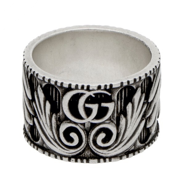 Brandol / GUCCI グッチ 指輪 ダブルG リーフモチーフ シルバーリング