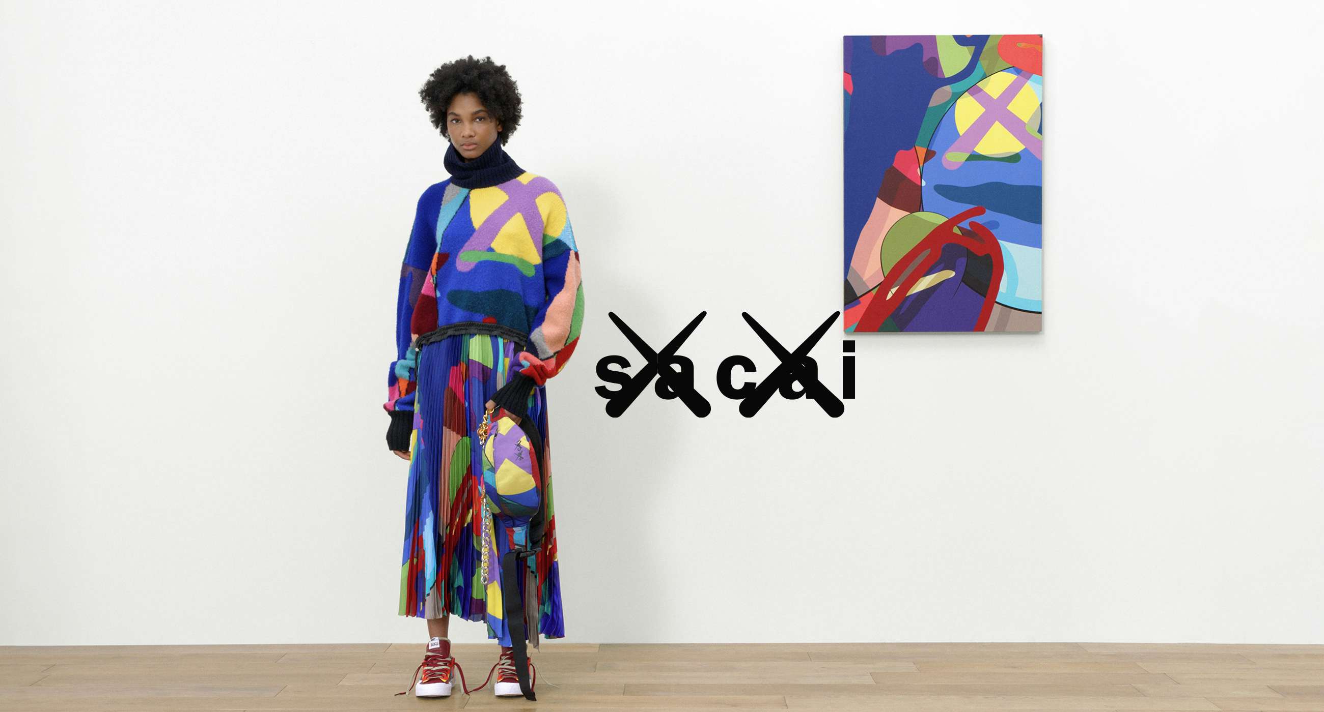 sacaiがKAWSとのコラボレーションコレクションを発表。KAWSのカラー