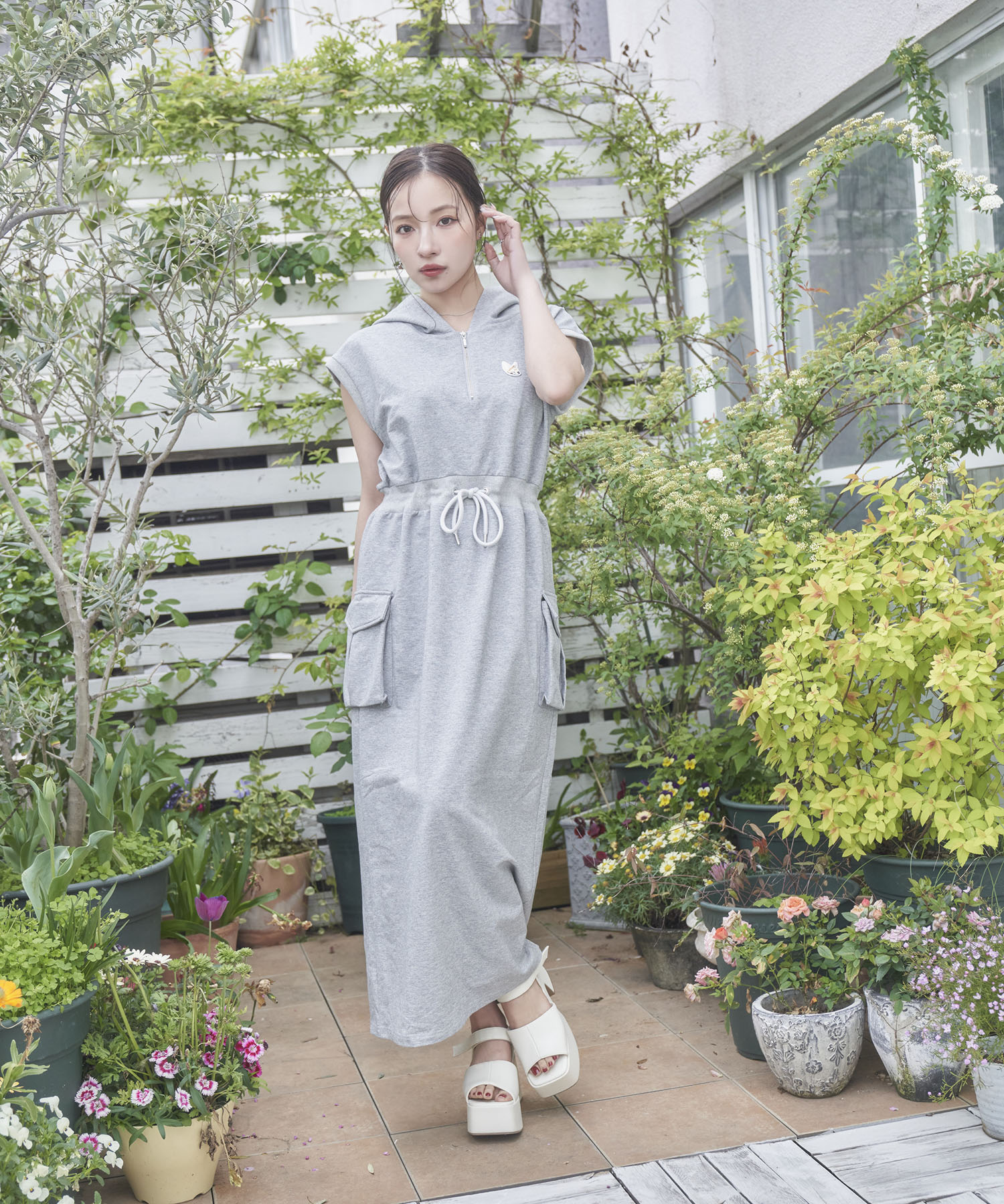 フレンチスリーブパーカーワンピ – BUNNY APARTMENT