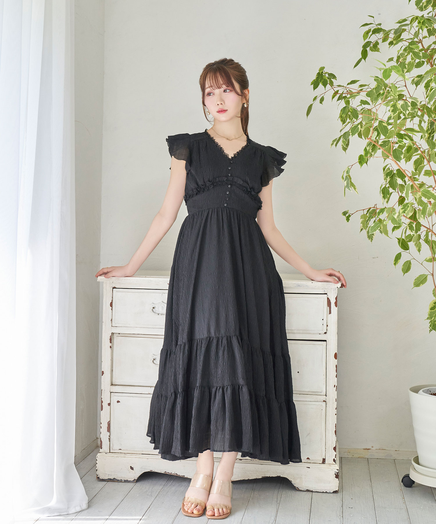 raffle tiered resort dress – BUNNY APARTMENT