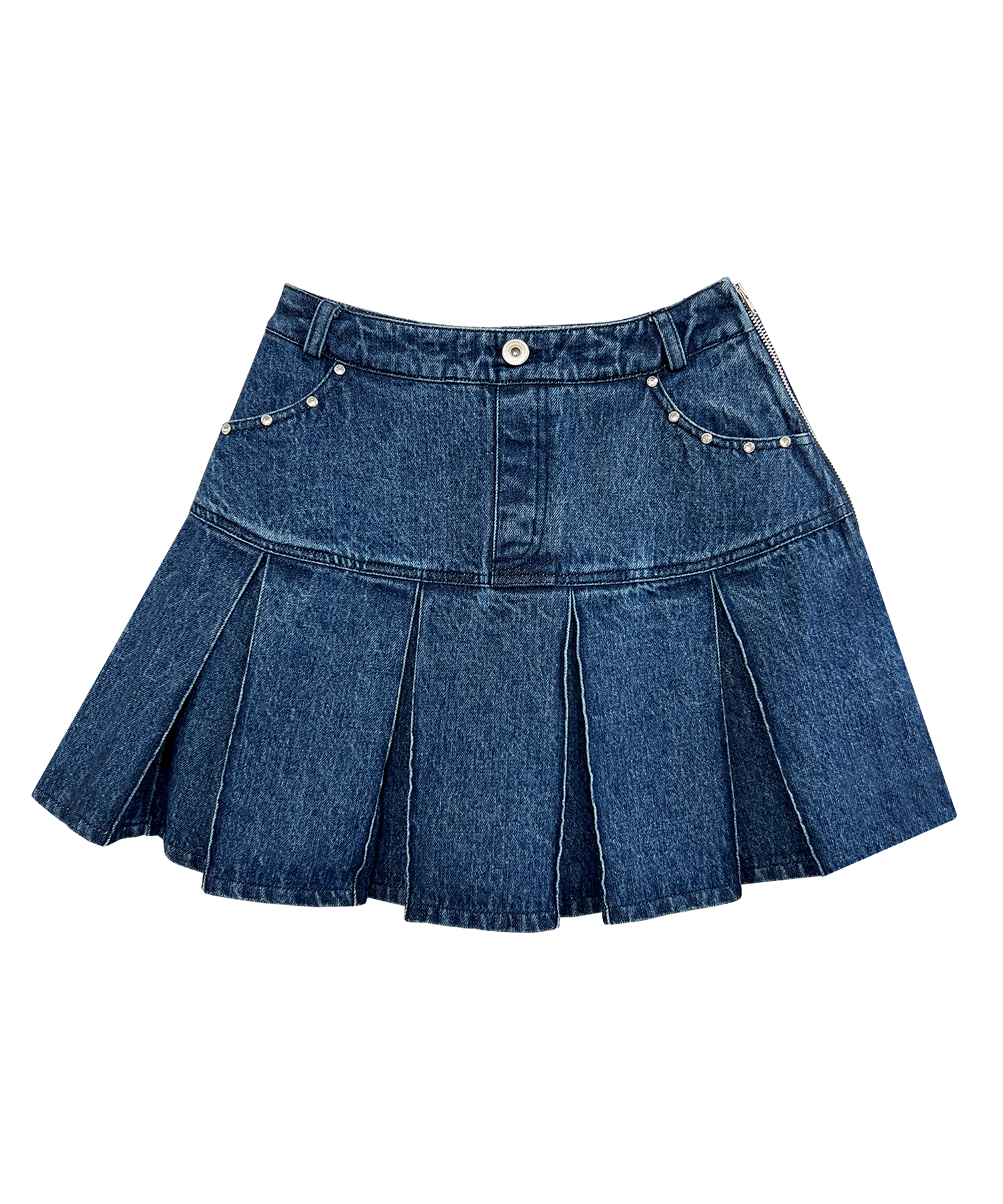 Pleats denim skirt – BUNNY APARTMENT
