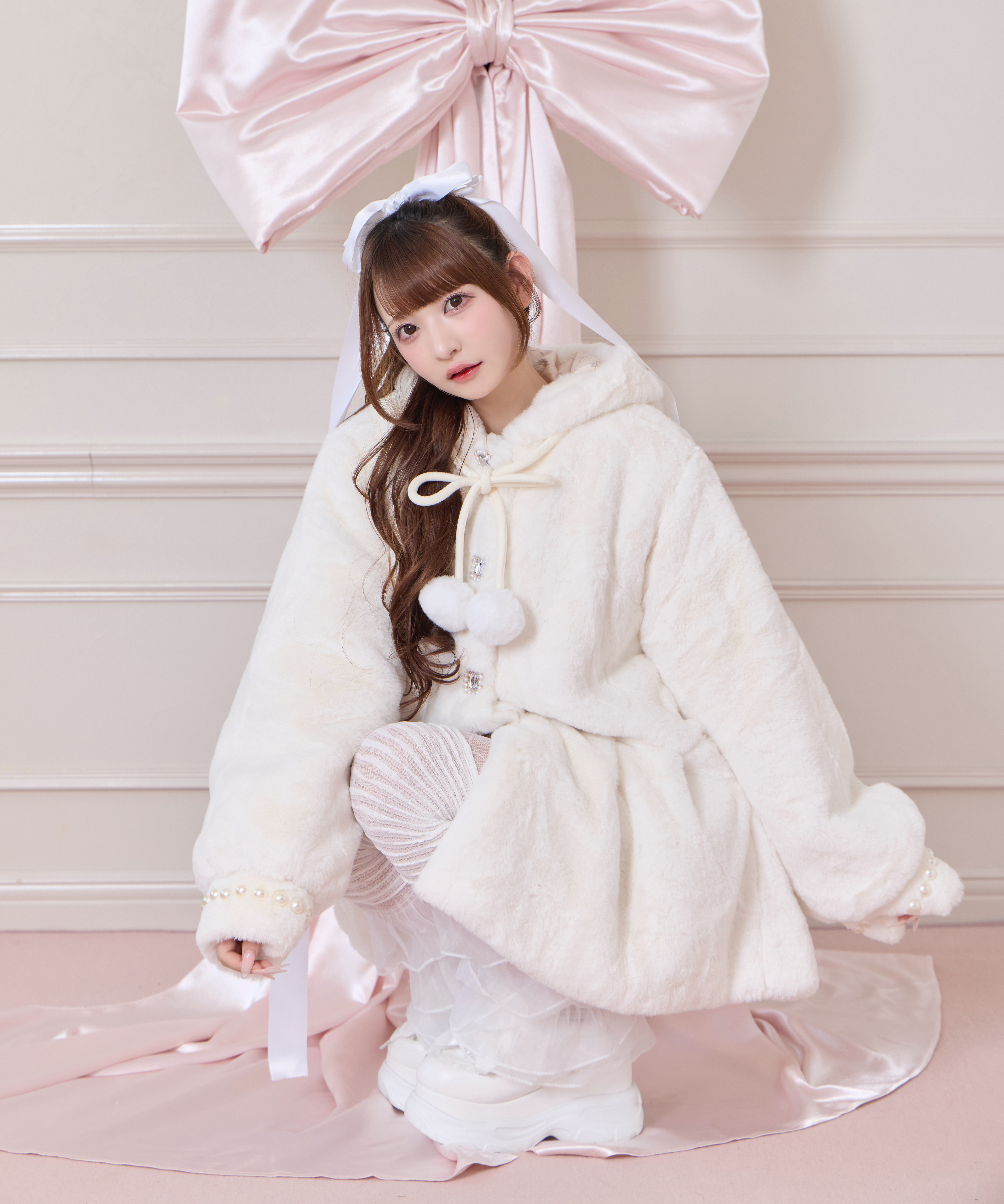 ぽんぽんリボンうさみみエコファーコート – BUNNY APARTMENT